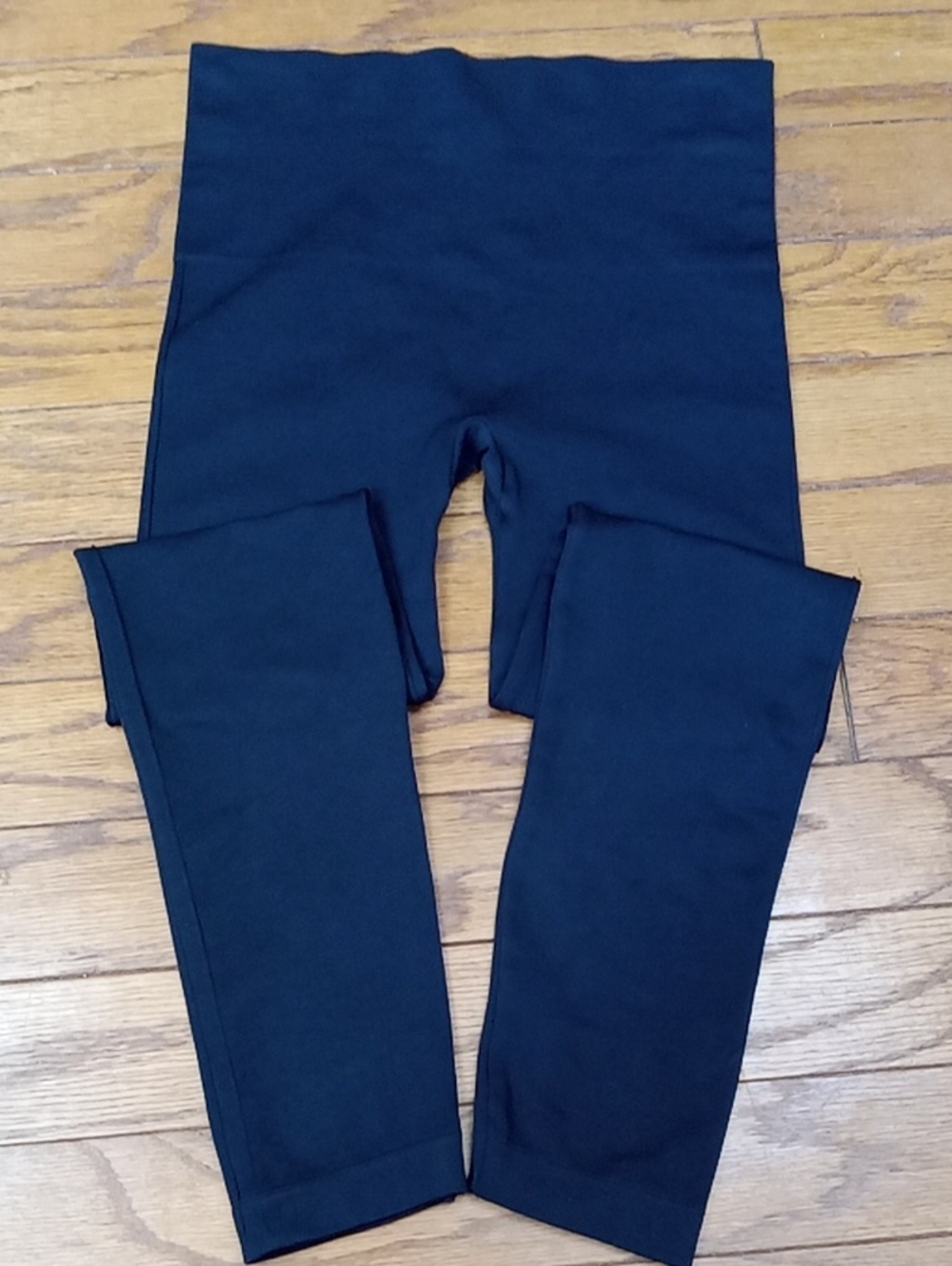 Spanx Navy Look At Me Now Seamless Leggings Size Large